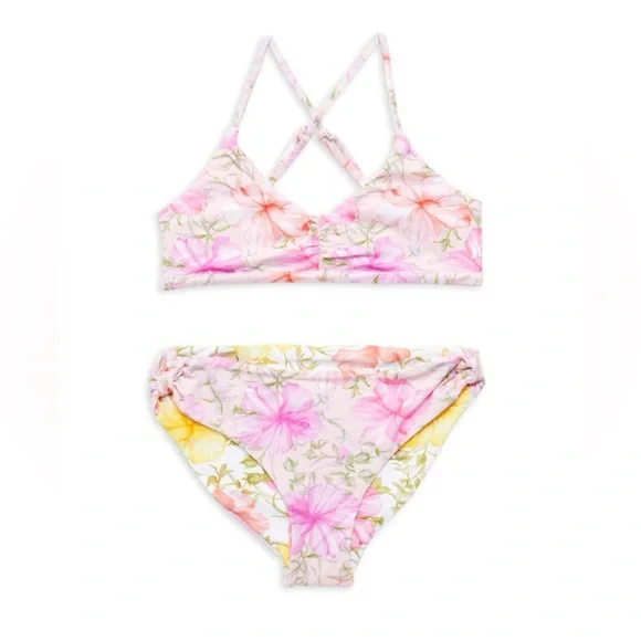 LoveShackFancy Pink and Yellow Bikini Swimwear